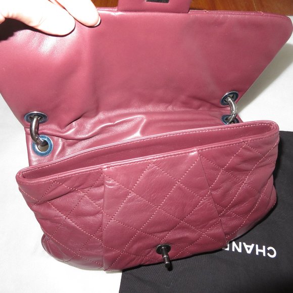 CHANEL Coco Pleats Bag Burgundy - Picture 9 of 16